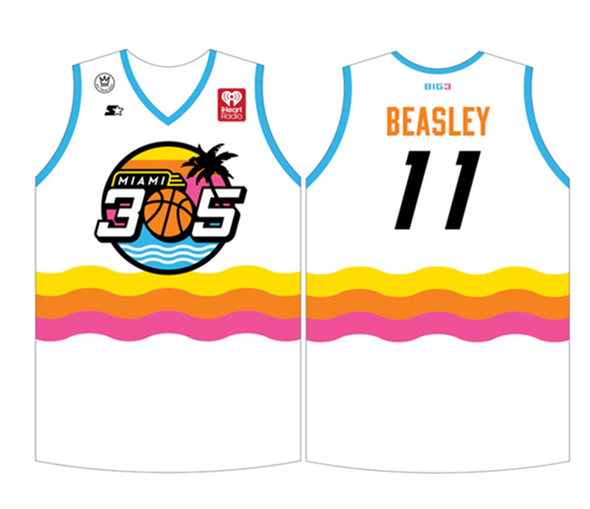Men's Miami #11 Michael Beasley White Basketball Jersey